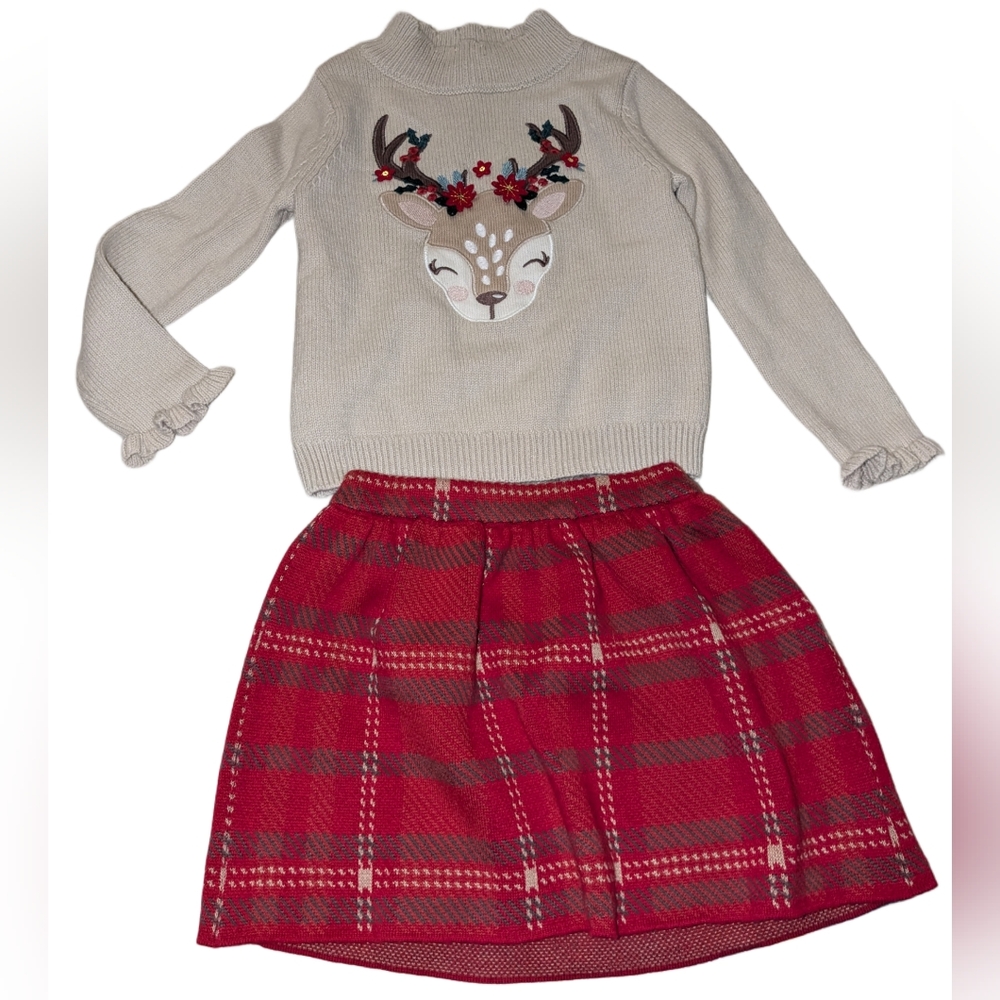 Cynthia Rowley Christmas sweater/skirt set
